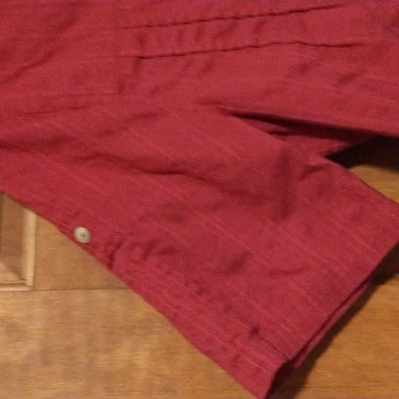 Prestwick & Moore woman's size MP adjustable short sleeve cotton button up - Picture 3 of 9